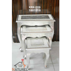 Gümüş 3'lü Zigon Sehpa (KRK-006)
