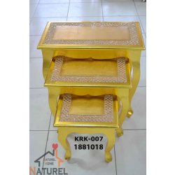Sarı 3'lü Zigon Sehpa (KRK-007)