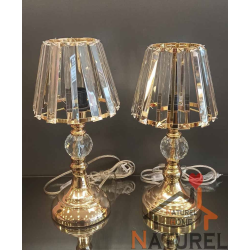 Kristal 2li Kristal Gold Abajur (NC180546)